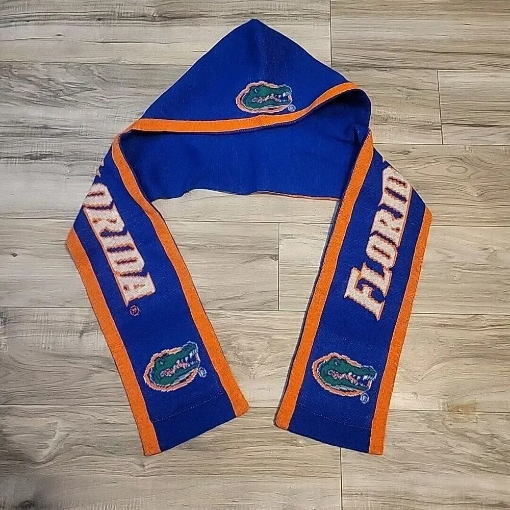 UF Florida‎ Gators Double Layered Thick Knit UNISEX Hooded Winter Scarf Pockets